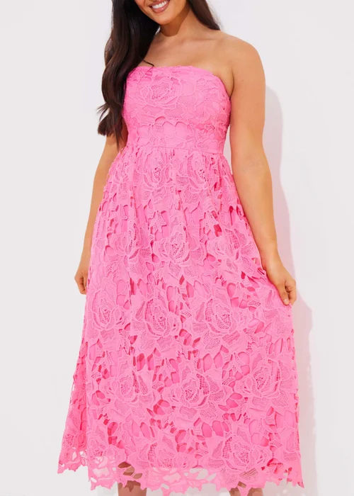 In The Style Pink Bandeau Midaxi Dress - Size 8 Image 4