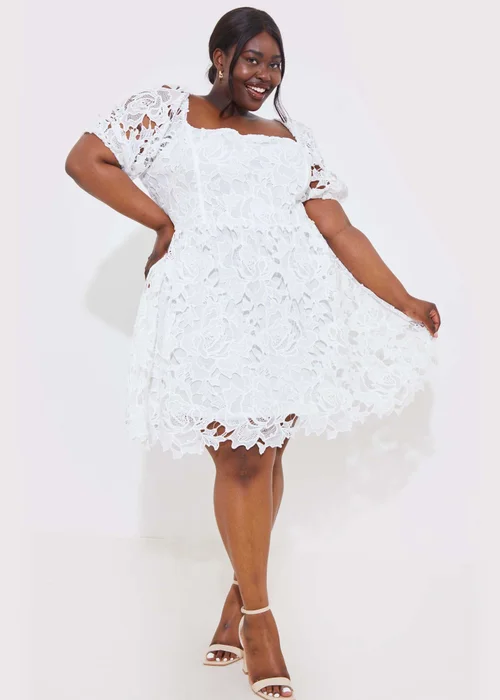 In The Style White Lace Corset Dress - 8 Image 7