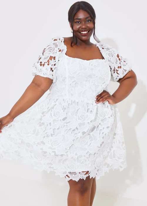 In The Style White Lace Corset Dress - 8 Image 6