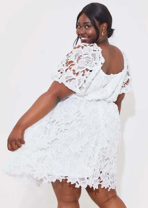 In The Style White Lace Corset Dress - 8 Image 9