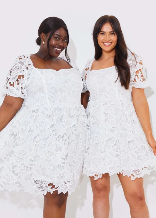 In The Style White Lace Corset Dress - 8 Image 1