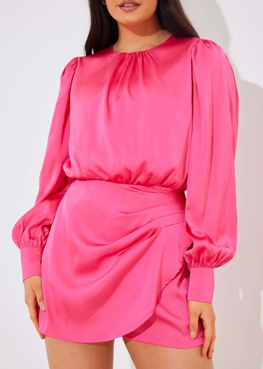 In The Style Pink Drape Skort Playsuit - Size 12 Image 4