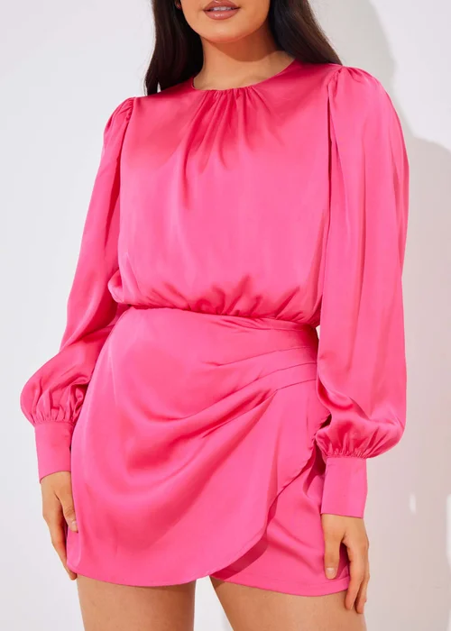 In The Style Pink Drape Skort Playsuit - Size 12 Image 4