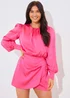 In The Style Pink Drape Skort Playsuit - Size 12 Image 2