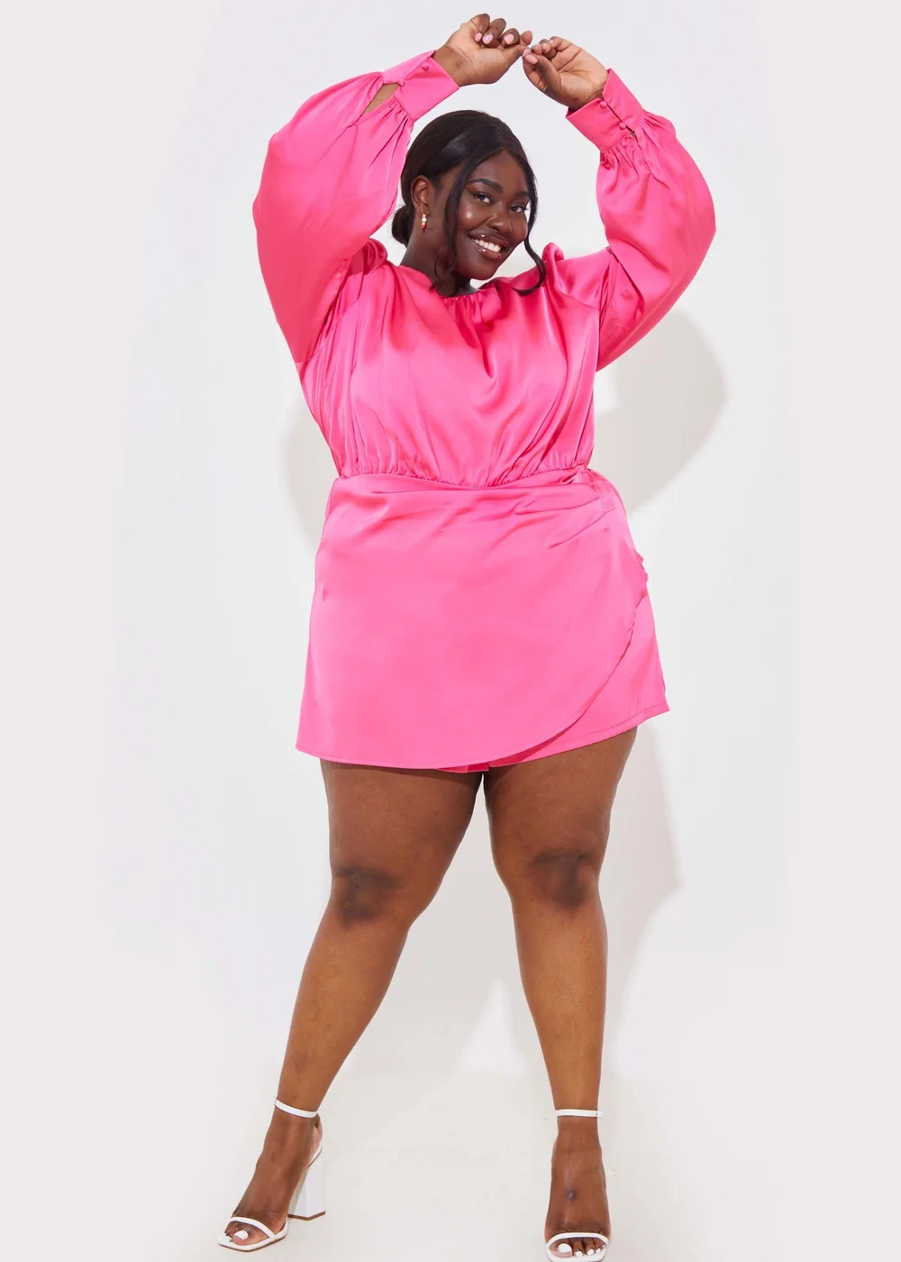 In The Style Pink Drape Skort Playsuit - Size 12 Image 7