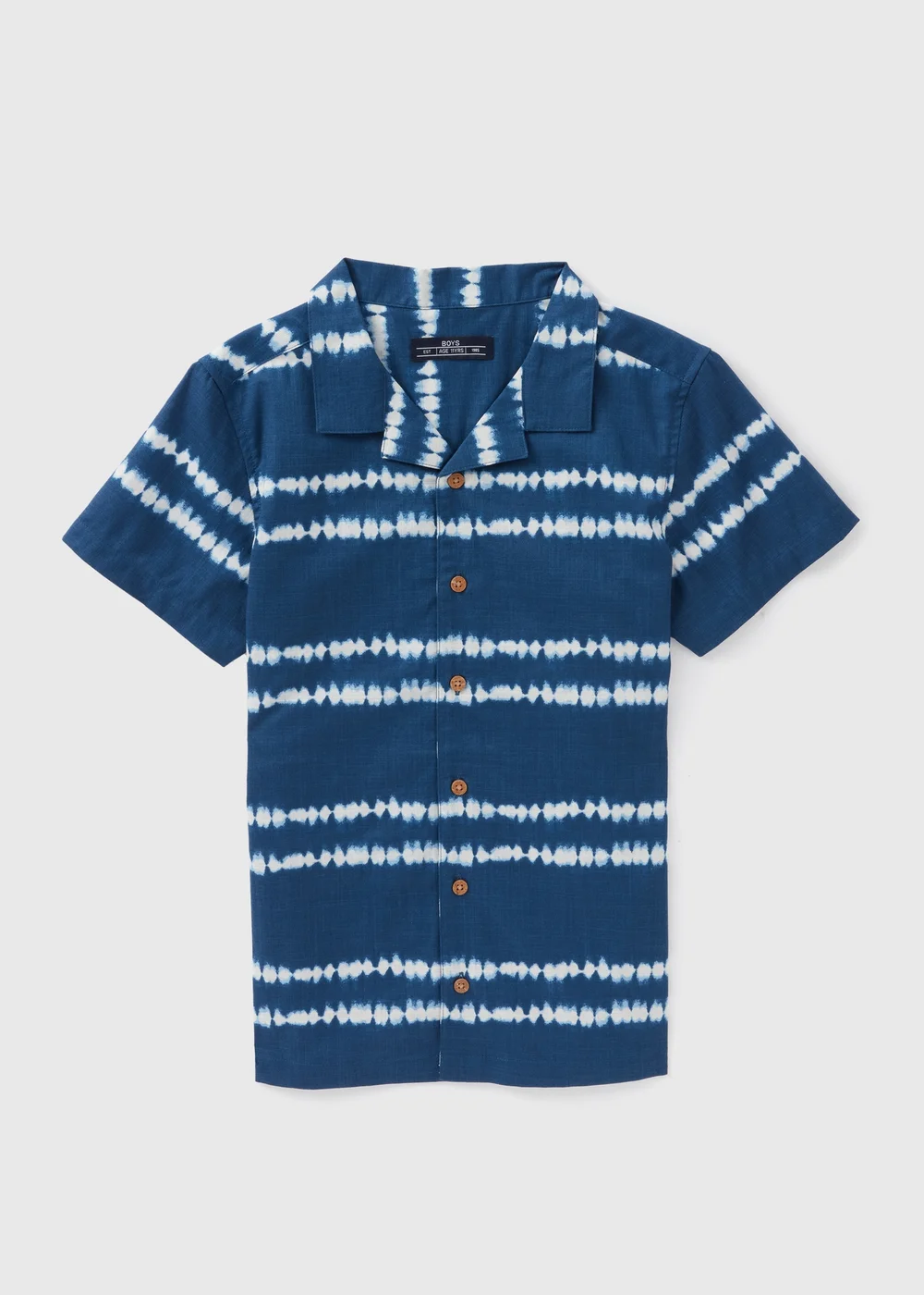 Boys Blue Tie-Dye Short-Sleeved Shirt (7-13yrs) - 7 Yrs Image 1