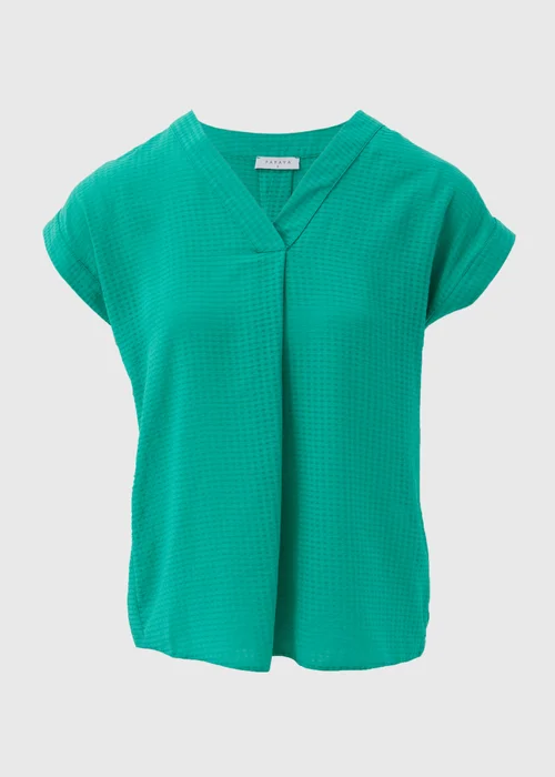 Green Textured Pullover Top - 8 Image 5