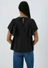 Black Frill Sleeve Top - Size 8 Image 2