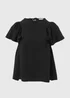 Black Frill Sleeve Top - Size 8 Image 5