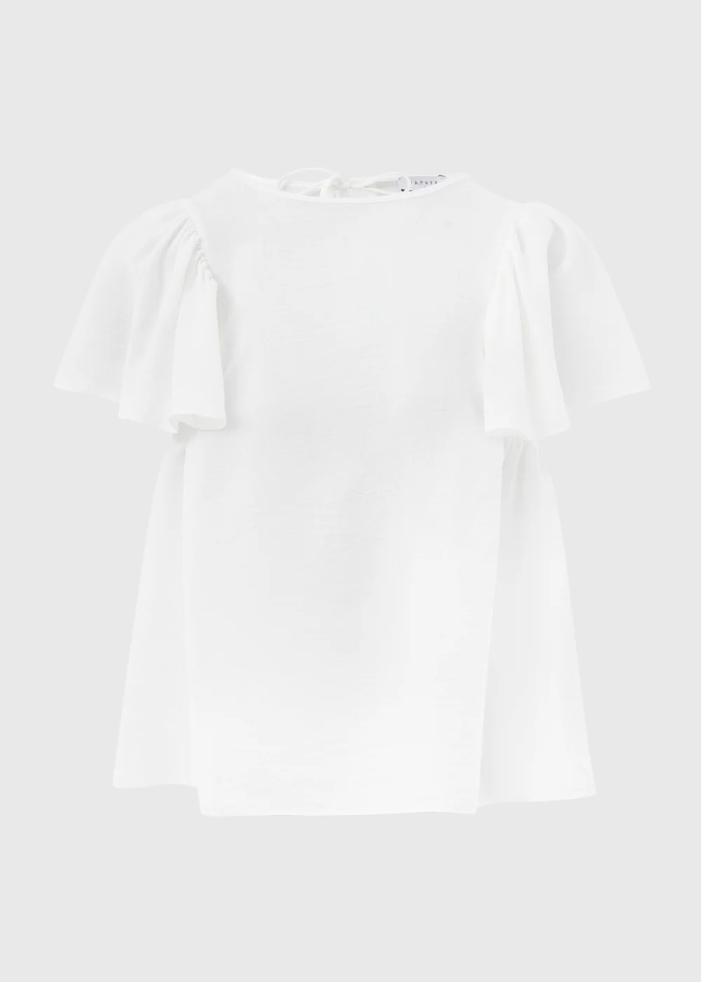 White Frill Sleeve Top - 8 Image 5
