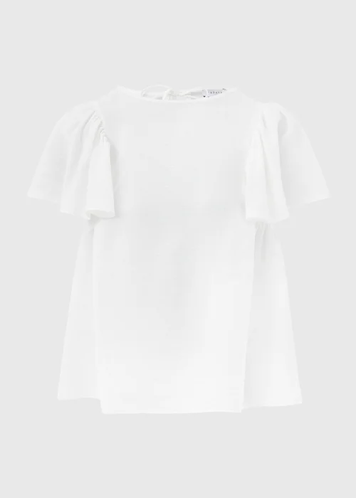 White Frill Sleeve Top - 8 Image 5
