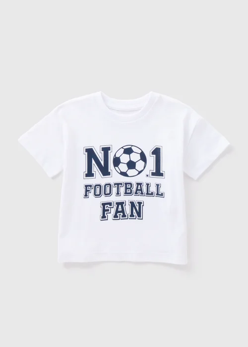 Kids White Football T-Shirt (1-7yrs) - 1 to 1 half years Image 1