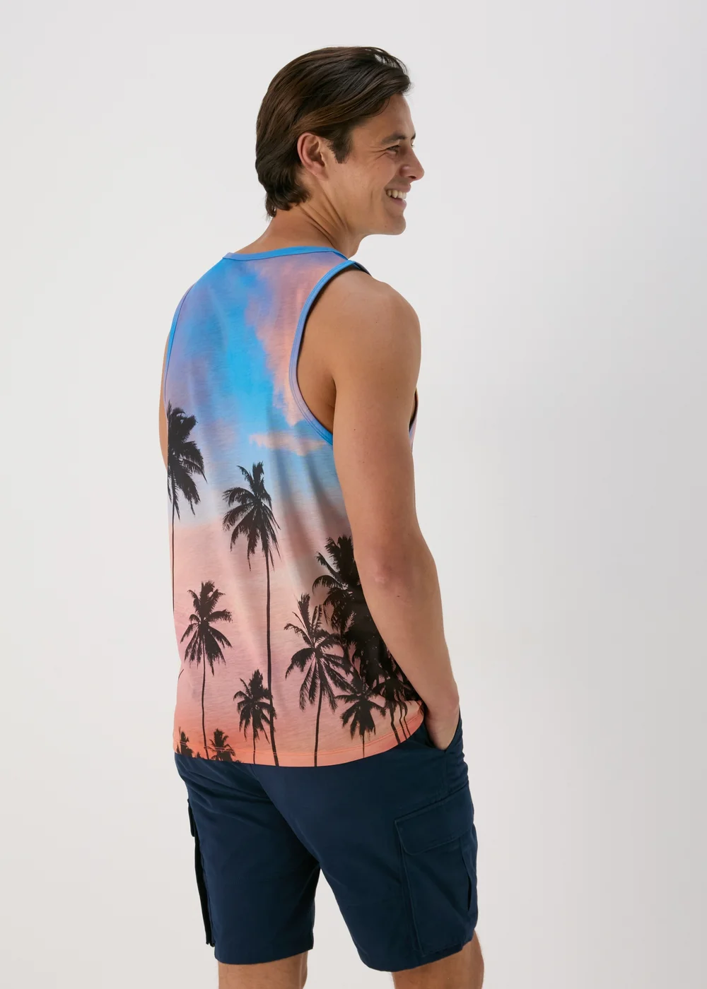 Orange Palm Sublimation Vest - Small Image 2