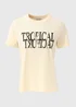 Cream Tropical Graphic T-Shirt - Size 8 Image 5