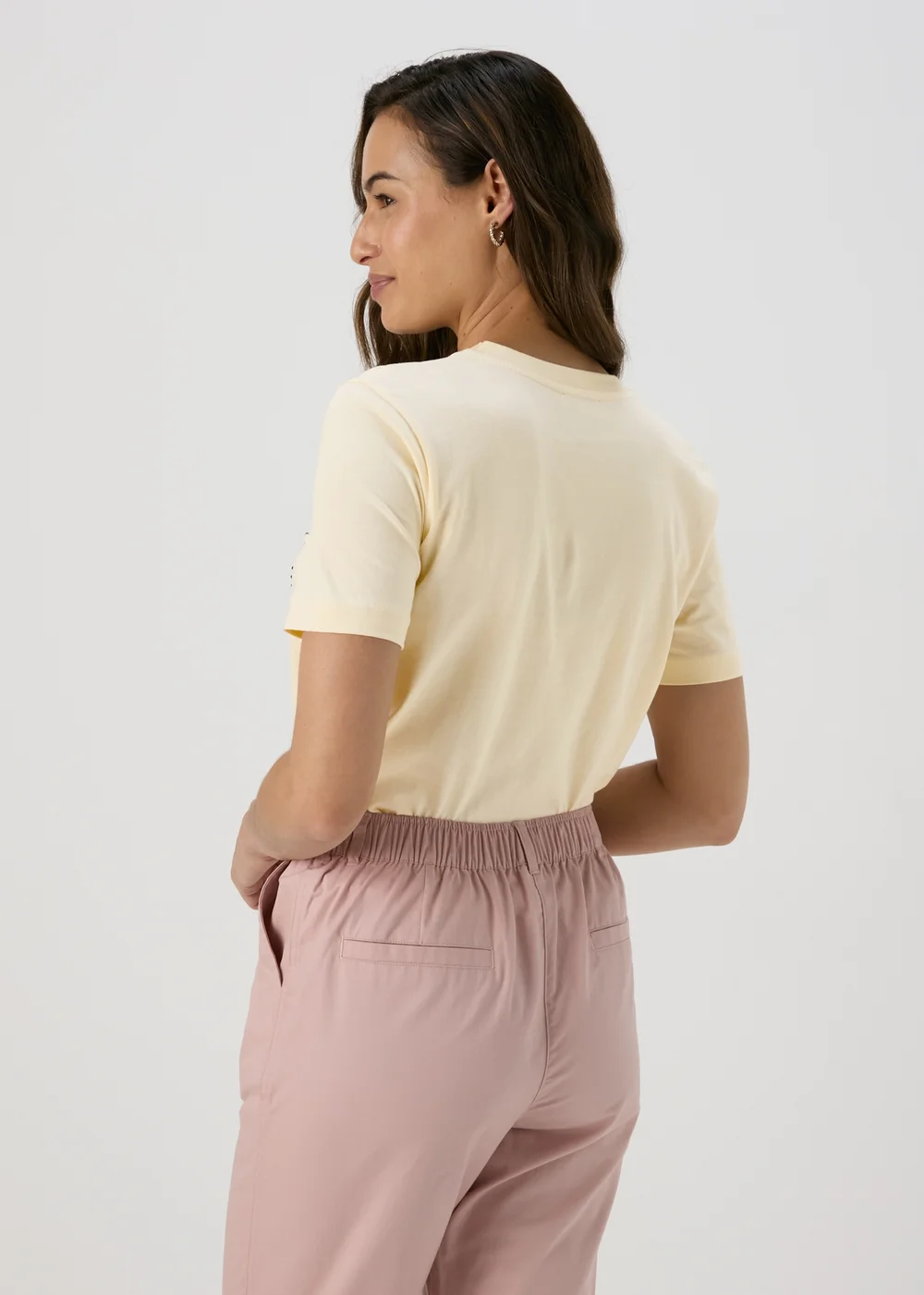 Cream Tropical Graphic T-Shirt - Size 8 Image 2