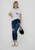 White Amalfi Graphic T-Shirt - Size 8 Image 4