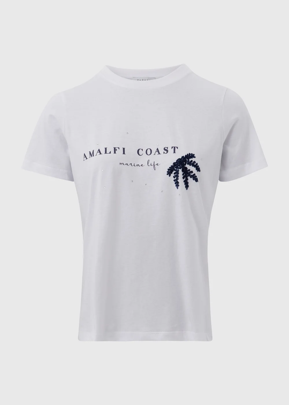 White Amalfi Graphic T-Shirt - Size 8 Image 5