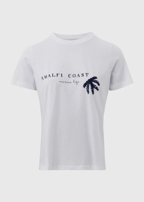 White Amalfi Graphic T-Shirt - Size 8 Image 5