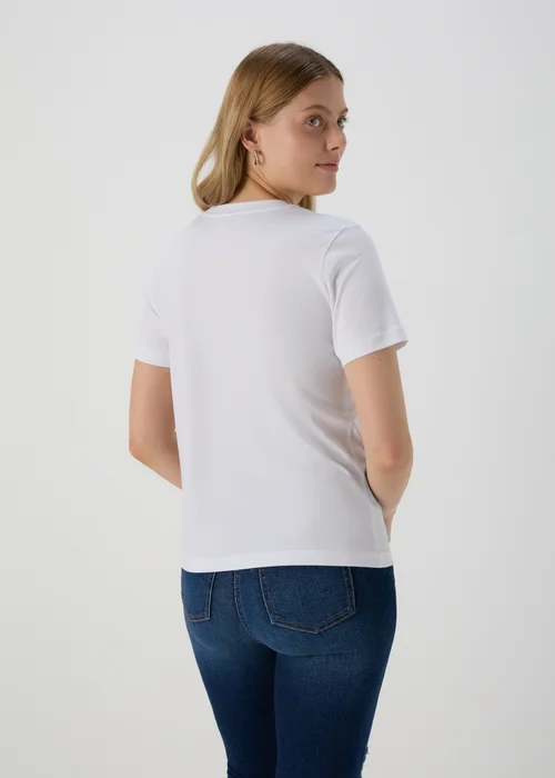 White Amalfi Graphic T-Shirt - Size 8 Image 2