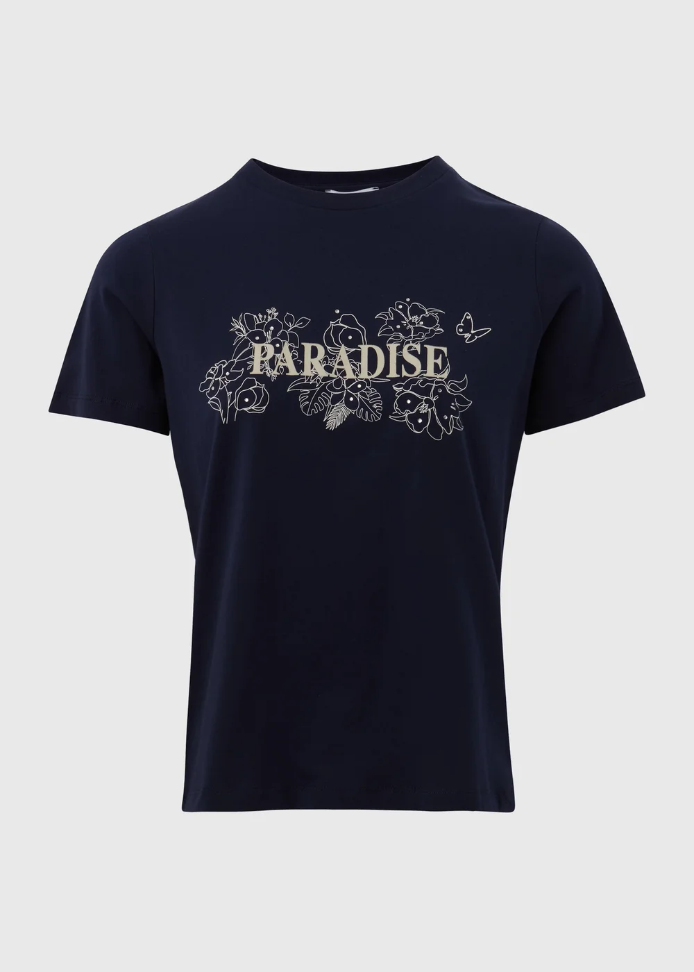 Navy Paradise Graphic T-Shirt - Size 8 Image 5