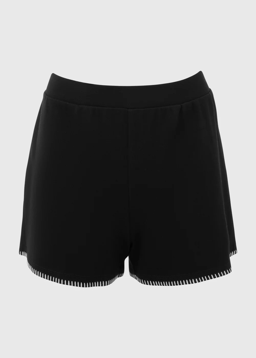 Black Blanket Stitch Co Ord Shorts - 8 Image 5