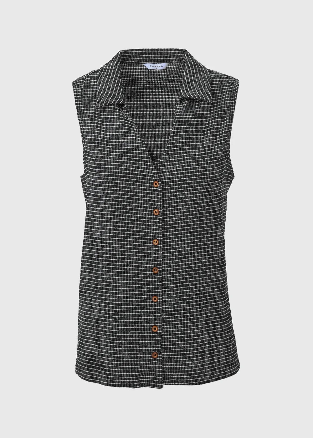 Black Mono Textured Co Ord Waistcoat - Size 8 Image 5