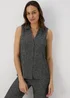 Black Mono Textured Co Ord Waistcoat - Size 8 Image 1
