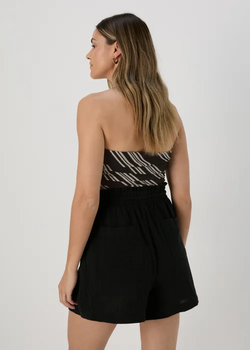 Black Mono Stripe Bandeau Top - 8 Image 2