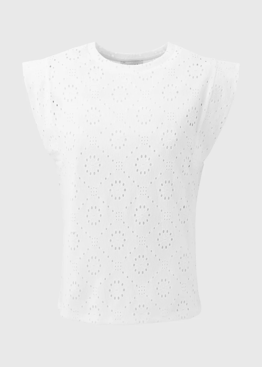 White Cutwork Tank Top - 8 Image 5