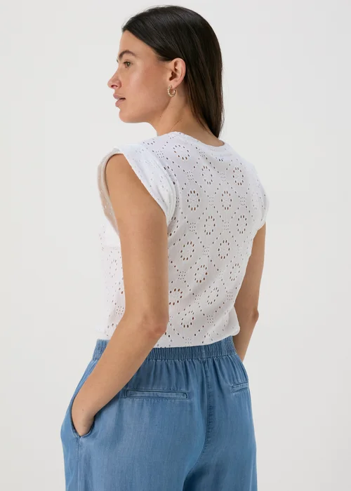 White Cutwork Tank Top - 8 Image 2