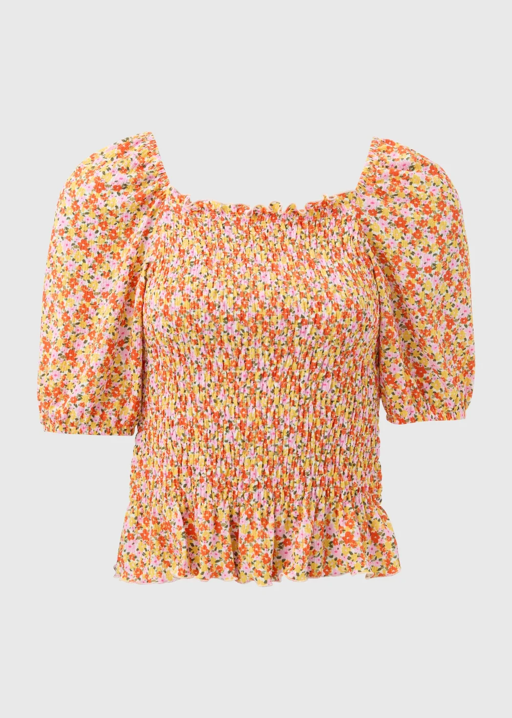Multicoloured Shirred Top - Size 8 Image 5