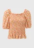 Multicoloured Shirred Top - Size 8 Image 5