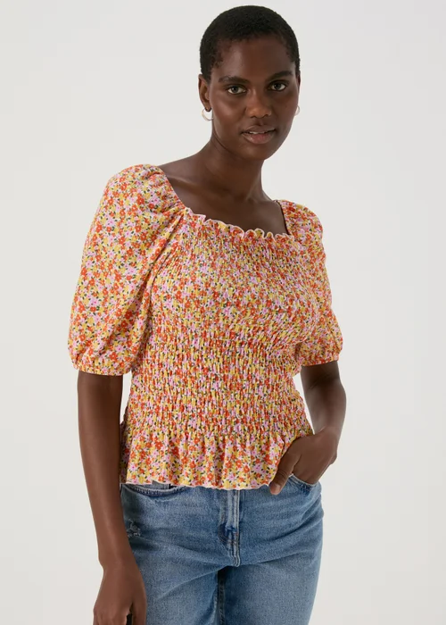 Multicoloured Shirred Top - Size 8 Image 3