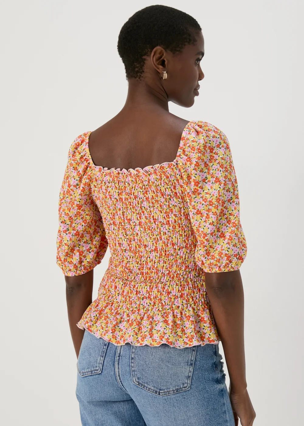Multicoloured Shirred Top - Size 8 Image 2