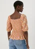 Multicoloured Shirred Top - Size 8 Image 2