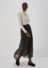 Black & White Tiered Chiffon Maxi Skirt - Size 8 Image 4