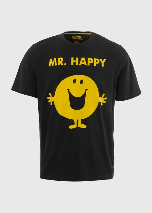 Black Mr Happy T-Shirt - S Image 5
