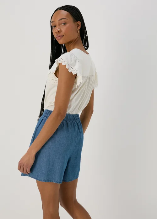 Blue Soft Demin Shorts - 8 Image 2