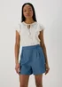 Blue Soft Demin Shorts - 8 Image 1