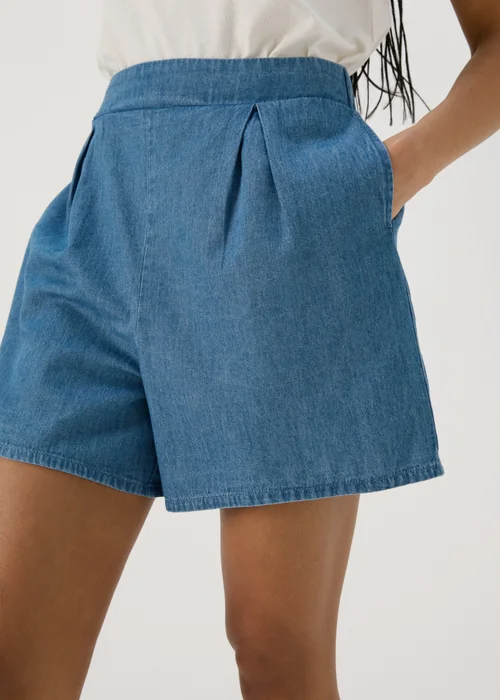 Blue Soft Demin Shorts - 8 Image 3