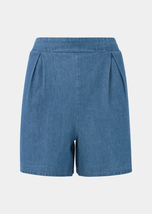 Blue Soft Demin Shorts - 8 Image 5