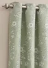 Wylder Nature Sophia Floral Eyelet Curtains - 46W X 54D (117x137cm) Image 3