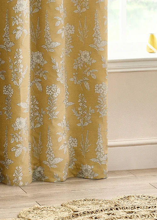 Wylder Nature Sophia Floral Eyelet Curtains - 46W X 54D (117x137cm) Image 4