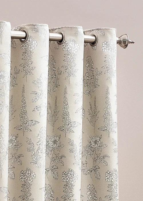 Wylder Nature Sophia Floral Eyelet Curtains - 46W X 54D (117x137cm) Image 3