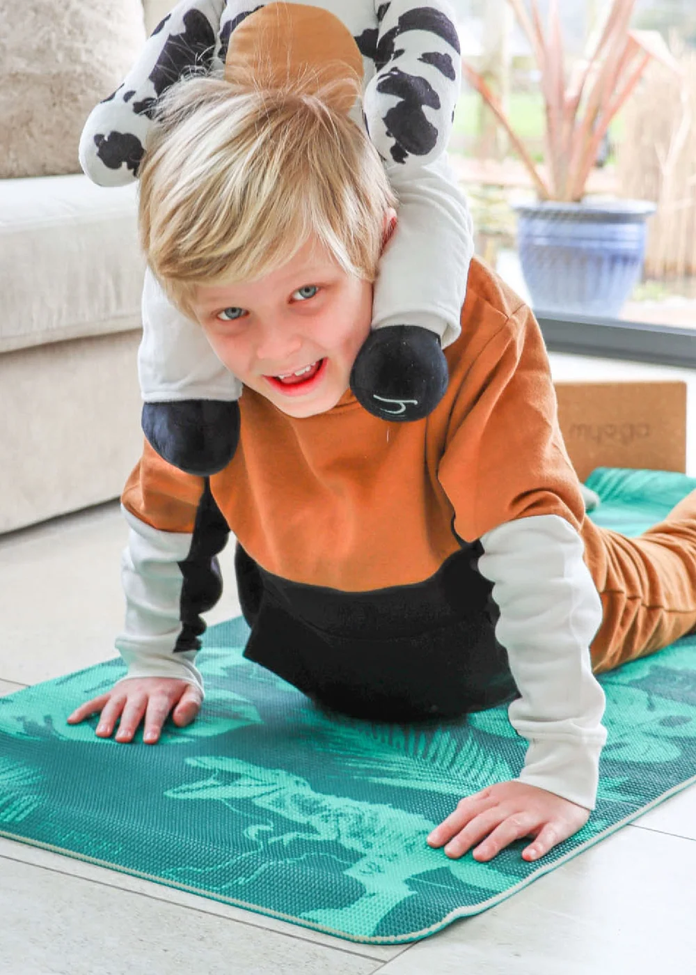 Myga Kid's Printed Yoga Mat - Jurassic Jungle - One Size Image 2