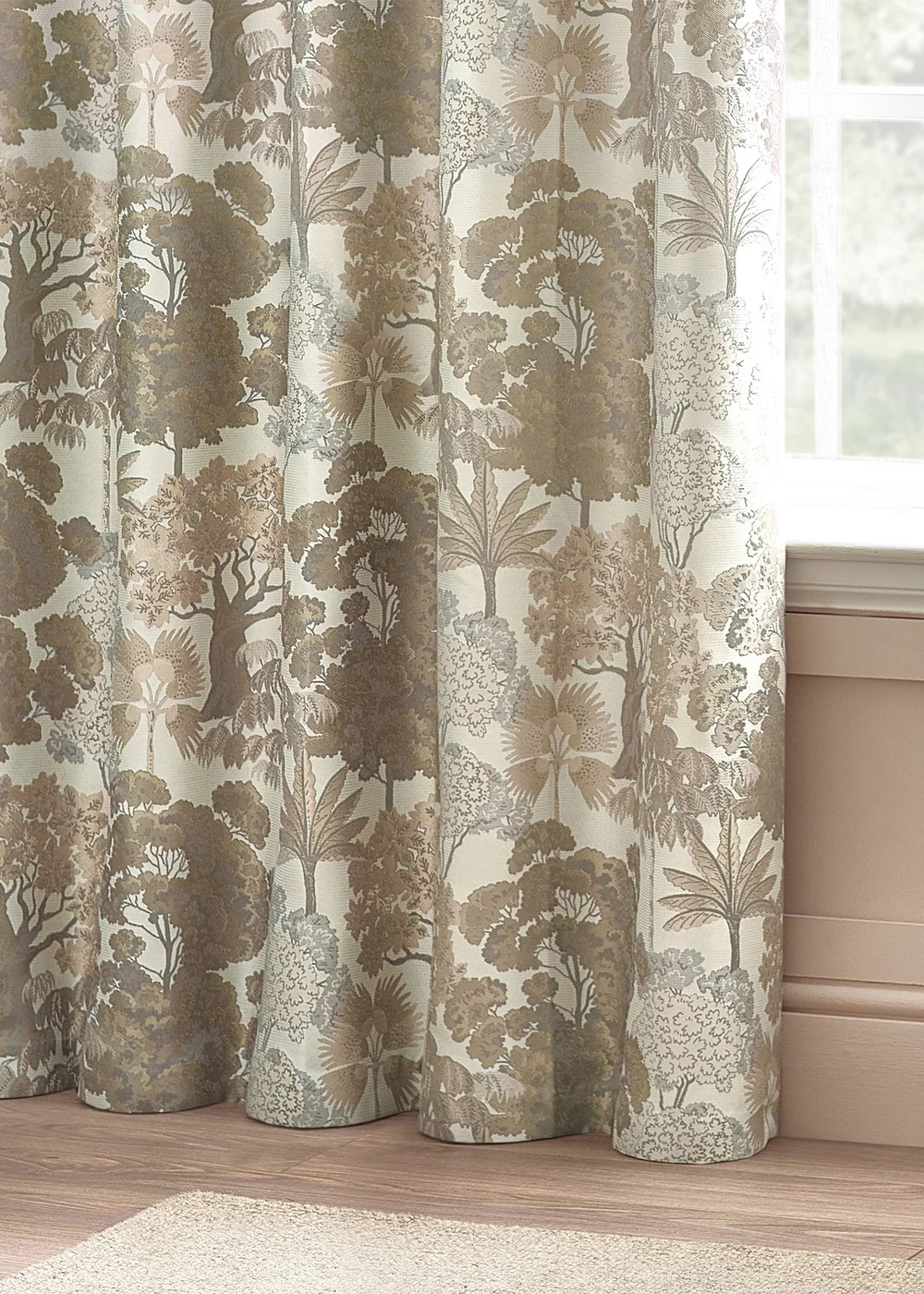Wylder Nature Woodlands Floral Eyelet Curtains - 46W X 54D (117x137cm) Image 4