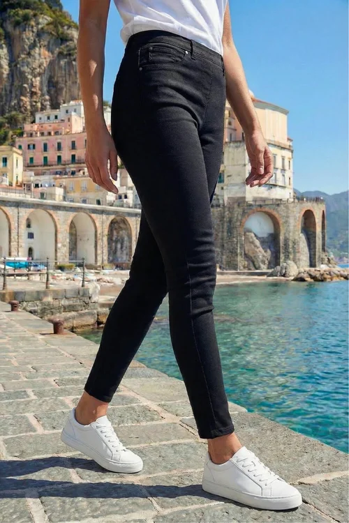 Roman Black Ultimate Denim Cropped Jegging (29 Inch) - 12 Image 1