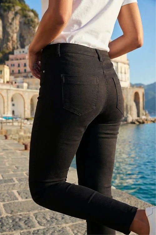 Roman Black Ultimate Denim Cropped Jegging (29 Inch) - 12 Image 4