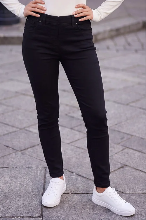 Roman Black Ultimate Denim Cropped Jegging (29 Inch) - 10 Image 1