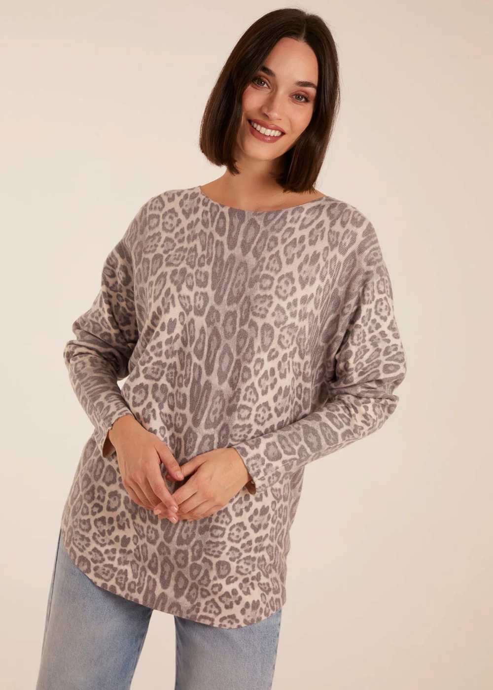 Blue Vanilla Leopard Print Jumper - S/M Image 1